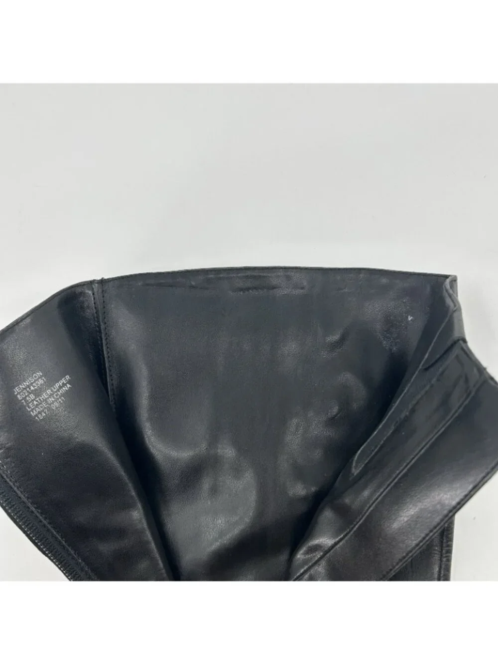 Ralph Lauren Jennison Boots 7.5B Leather Pointed Toe Stiletto Knee High Buckle
